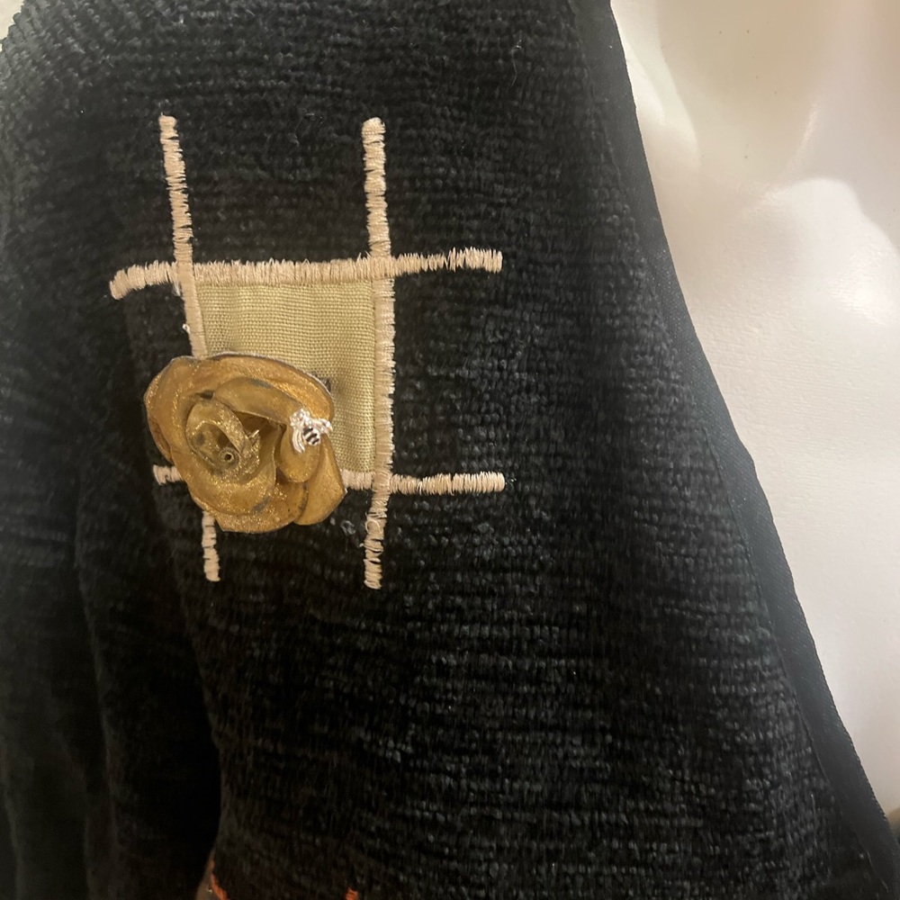 Julia Kim Vintage Patchwork Button Up Cardigan Sw… - image 2